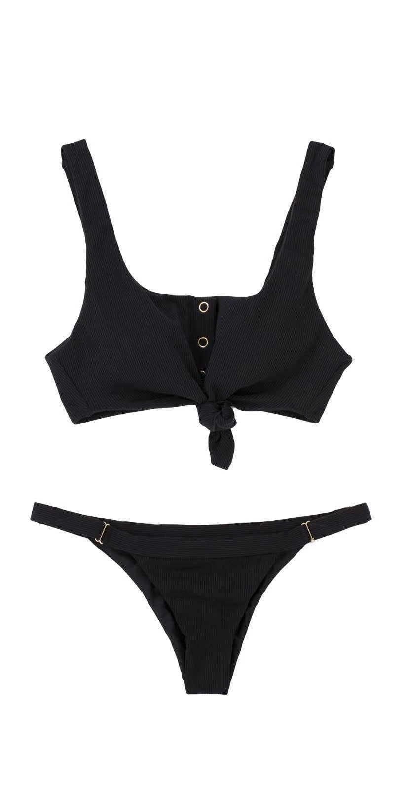 Beach Bunny Rib Tide Skimpy Bottom In Black 5 Beach Bunny Rib Tide Skimpy Bottom In Black - Image 3