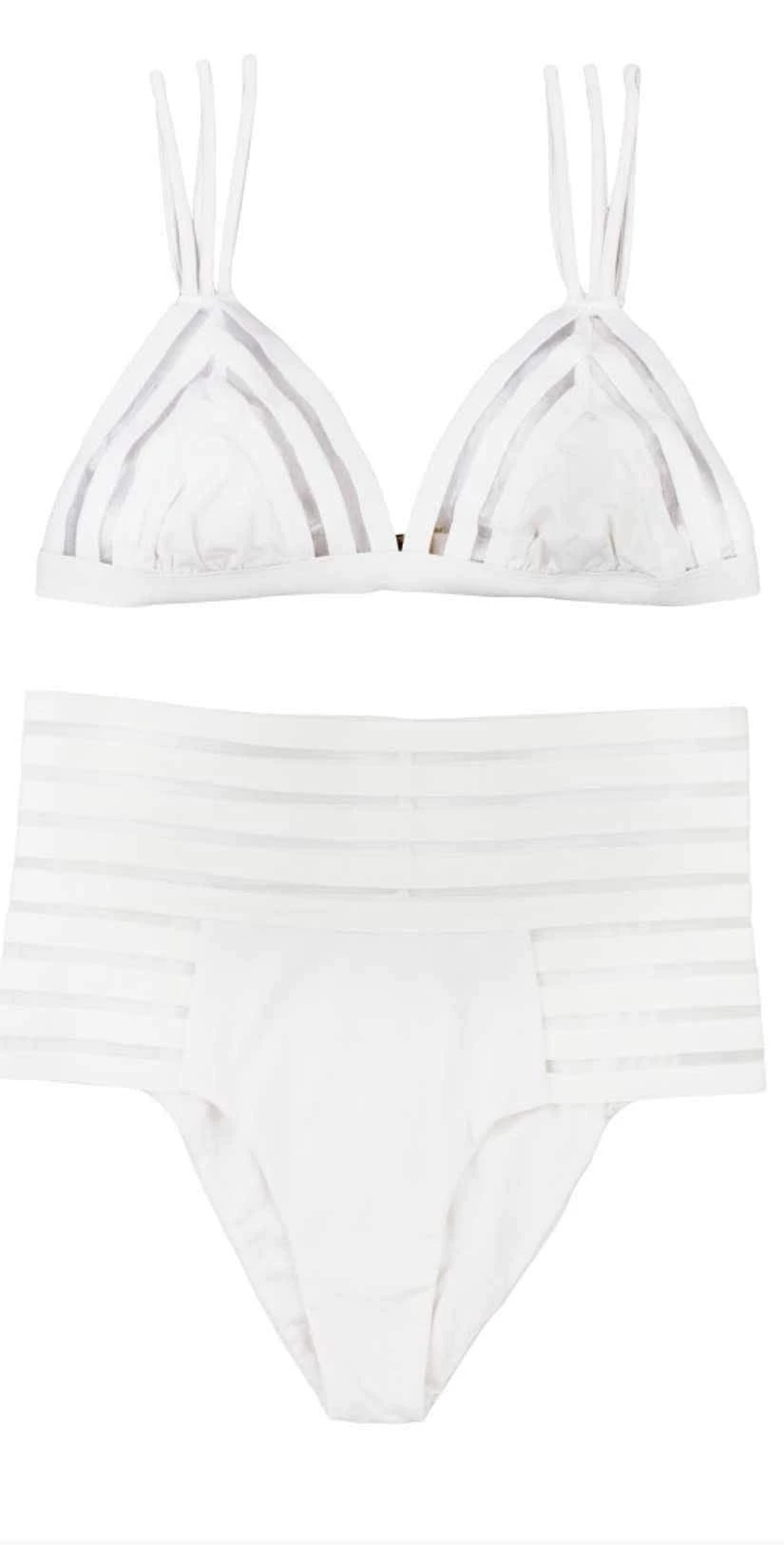 Beach Bunny Sheer Addiction Triangle Top In White 8 Beach Bunny Sheer Addiction Triangle Top In White - Image 6