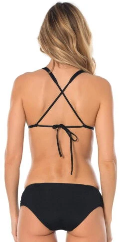 Becca Sicily Sheer Hipster Bottom In Black 444477-BLK