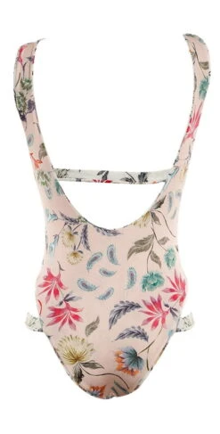 Boamar Iris One Piece In Pink Floral FPC003-FLPNK -Tial Muse Shop boamar 2018 IRIS ONE PIECE BACK REVERSIBLE ROSE LINE SHEET