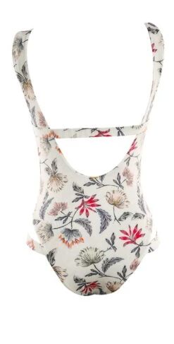 Boamar Iris One Piece In Pink Floral FPC003-FLPNK -Tial Muse Shop boamr 2018 IRIS ONE PIECE BACK REVERSIBLE OFF WHITE LINE SHEET