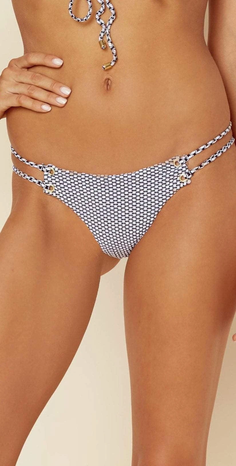 Blue Life Island Fever Roped Up Skimpy Bottom In Seersucker 391-9354-SEER 4 Blue Life Island Fever Roped Up Skimpy Bottom In Seersucker 391-9354-SEER - Image 2