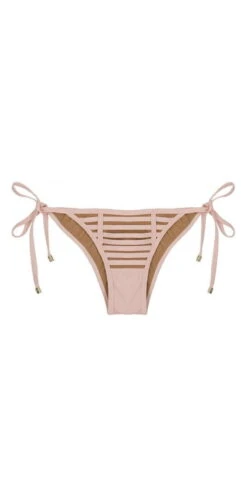 Beach Bunny Hard Summer Tie Side Skimpy Bikini Bottom In Blush -Tial Muse Shop bottomonlyb16104t1b2 hard summer blush ps 5