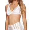 Beach Bunny Sheer Addiction Triangle Top In White 1 Beach Bunny Sheer Addiction Triangle Top In White -Tial Muse Shop front high waistfrontSheer Addiction White Tri