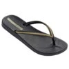 Ipanema Ana Metallic II Flip Flop In Black/Gold