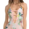 Isabella Rose Blossoms One Piece In Pink Floral 4731084-MUL -Tial Muse Shop isabella roseBLOSSOMS Maillot 1FRONT