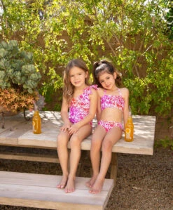 PQ Swim Girls One Shoulder Bow One Piece