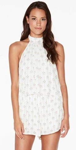 L Space Kelly Native Geo Romper In Ivory KENJU18-IVO