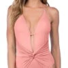 La Blanca Island Goddess One Piece In Light Coral LB7AA15-LCR -Tial Muse Shop lb7aa15 lcr a