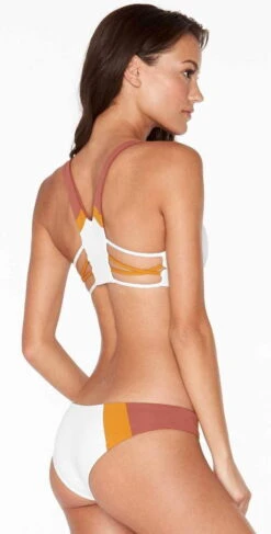 L Space Mia Color Block Bottom In White CBMAC18-WHT -Tial Muse Shop lspaceCBRBT18 WHT CBMAC18 WHT 2