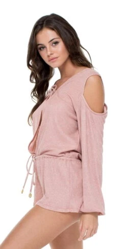 Luli Fama Sabor Romper In Rose Silver -Tial Muse Shop luli fama 2018 L557 A29 447 s