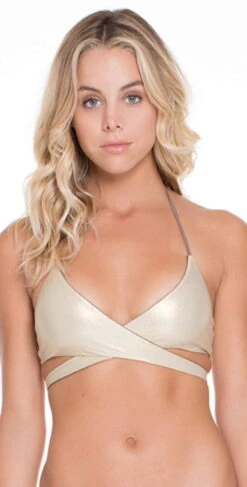 Luli Fama Cosita Buena Halter Bikini Top In Sandy Toes -Tial Muse Shop luli famaL176 220 316 414 s