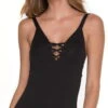Malai Chief Fishbone One Piece In Black OP0084-BLK -Tial Muse Shop malai black one pieceOP84