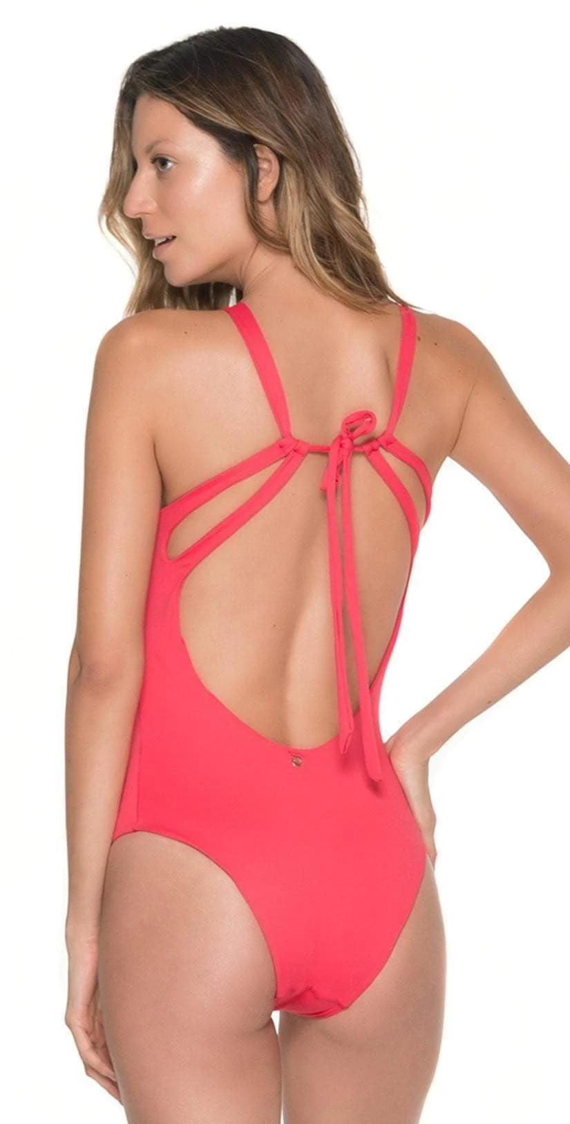 Malai High Neck One Piece In Cherry OP0092 4 Malai High Neck One Piece In Cherry OP0092 - Image 2