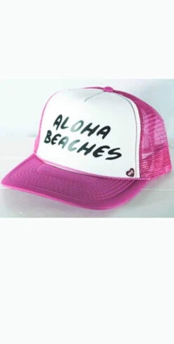 Mother Trucker Aloha Beaches Hat In Pink