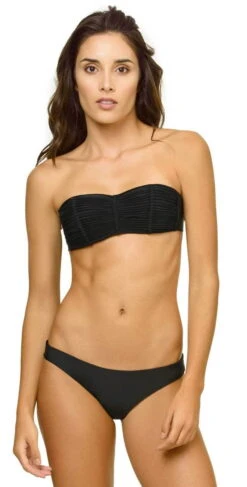 PilyQ Midnight Gold Isla Bandeau Bikini Top