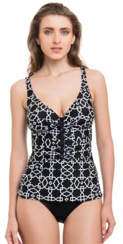 Profile By Gottex Casablanca V Neck Tankini Top E842-1D31-001