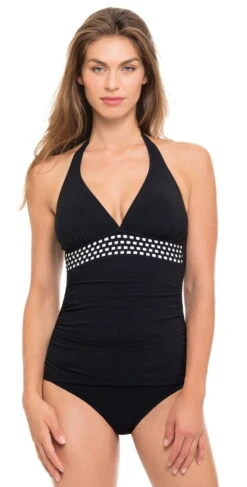 Profile By Gottex Hollywood Tankini Top In Black E854-1B88-001