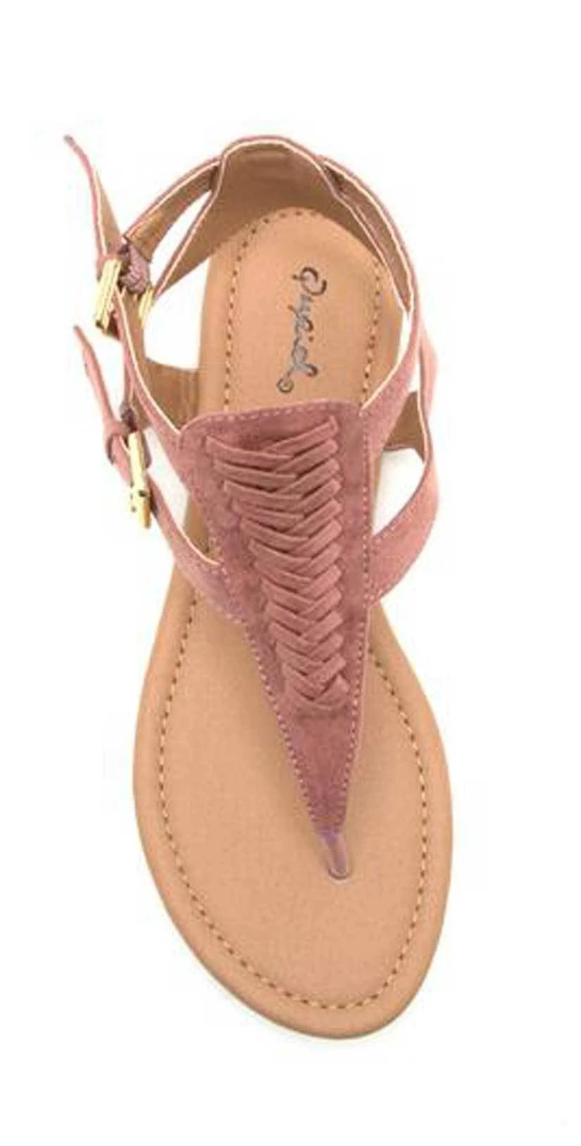 Qupid Shoes Archer Gladiator Thong Sandal In Mauve ARCHER-245 MAUVE 5 Qupid Shoes Archer Gladiator Thong Sandal In Mauve ARCHER-245 MAUVE - Image 3