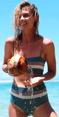 L Space Color Block Portia Bottom In Slated Glass CBPSC18-SLG -Tial Muse Shop resort 2018CBRLT18 SLG CBPSC18 SLG 1