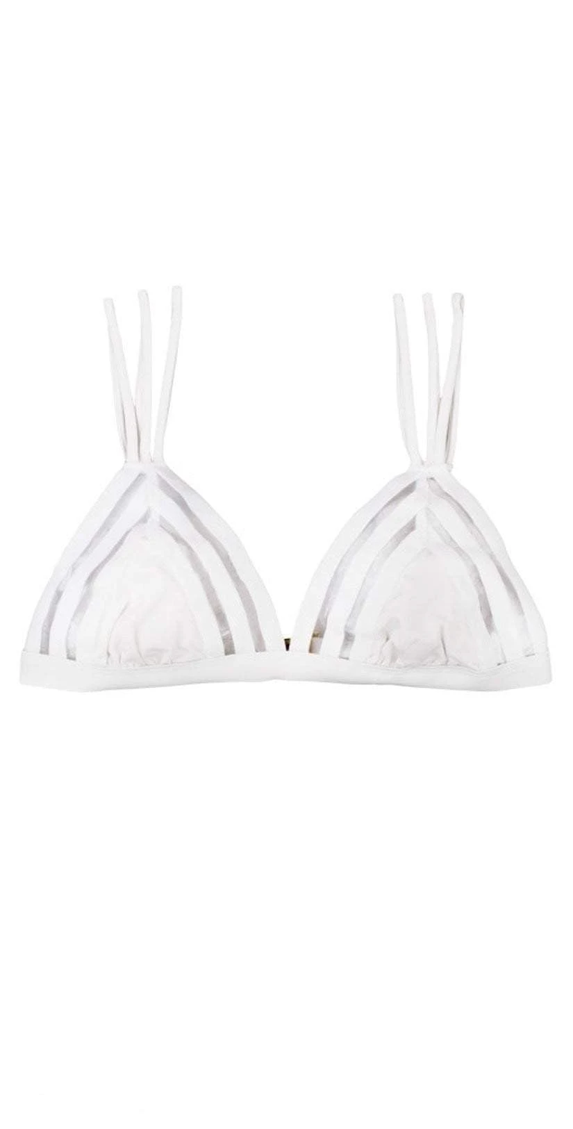Beach Bunny Sheer Addiction Triangle Top In White 7 Beach Bunny Sheer Addiction Triangle Top In White - Image 5
