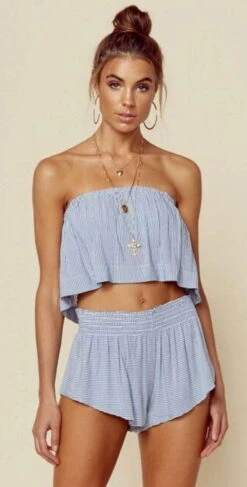 Blue Life Denim Stripe Lina Frill Top T080-2017-DNMST -Tial Muse Shop t b2018 01 25 planetblue blue life 1268 preview