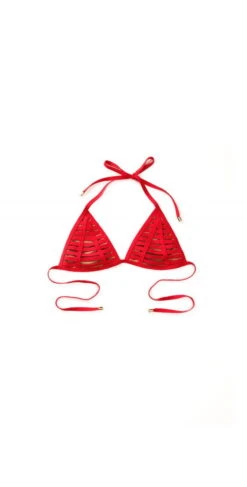 Beach Bunny Hard Summer Triangle Bikini Top In Red -Tial Muse Shop top onlyb16104t1b2 hard summer red prod 8 1