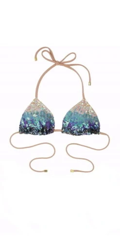 Beach Bunny Ariel Triangle Bikini Top In Mermaid Ombre -Tial Muse Shop topariel b18103t1b1 mermaid ombre 6