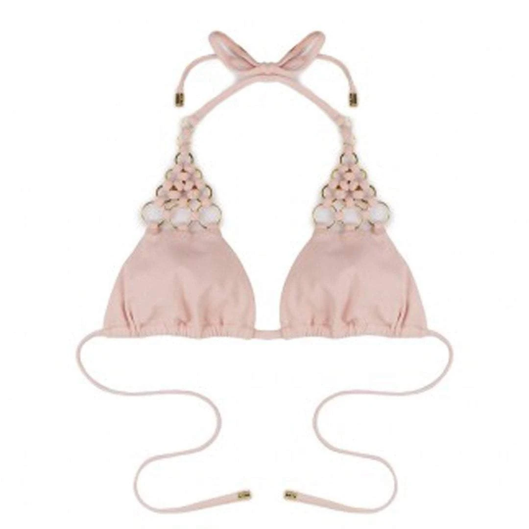 Beach Bunny Ireland Ring Triangle Top In Blush 4 Beach Bunny Ireland Ring Triangle Top In Blush - Image 2