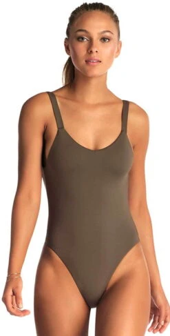 Vitamin A Leah One Piece Bodysuit In Wildwood 76M WIL